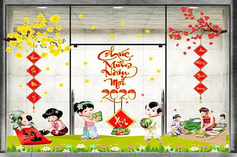decal dan kinh trang tri tet 2021 451 e1756205070104 Thiết kế decal dán kính trang trí tết dành cho căn hộ chung cư