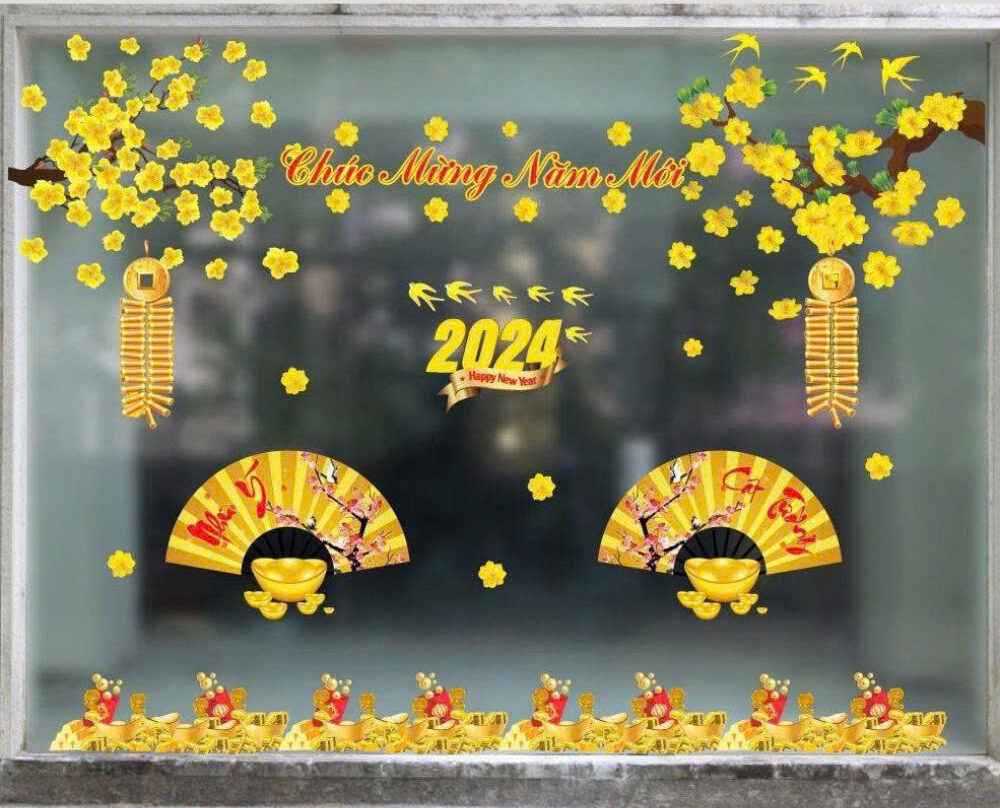 trang tri tet 1 1 1 e1756204817865 Decal trag trí tết cho cửa kính chung cư