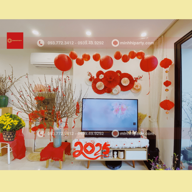 ý tưởng trang trí tiệc tất niên căn hộ chung cư
