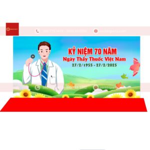 Mẫu trang trí kỷ niệm 70 năm ngày thầy thuốc Việt Nam