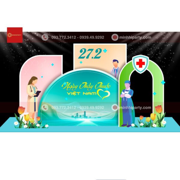 Mau trang tri ngay thay thuoc 6 www.minhhiparty.com