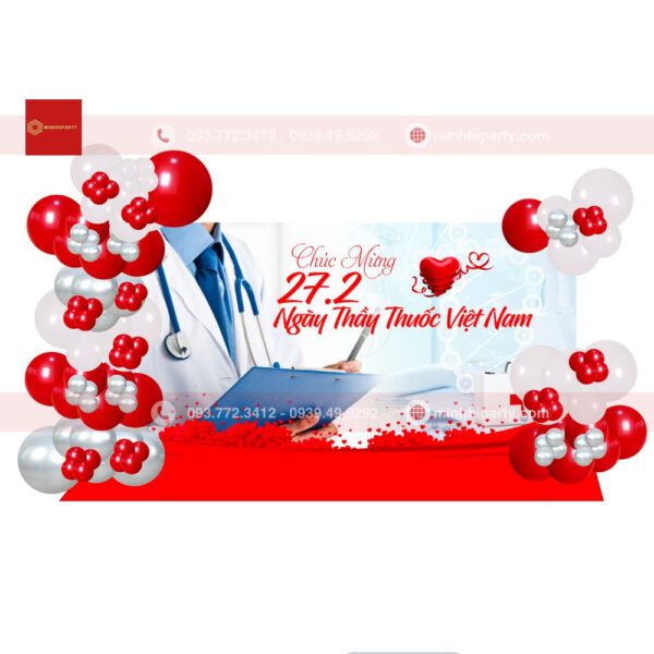 Mẫu trang trí backdrop 27-2 mới nhất tại Minh hi Party