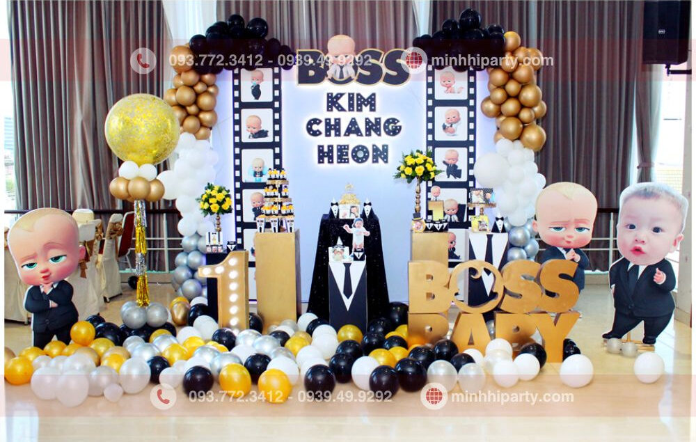 trang tri sinh nhat 1 8 e1753109370503 Background thôi nôi bé trai chủ đề the Boss
