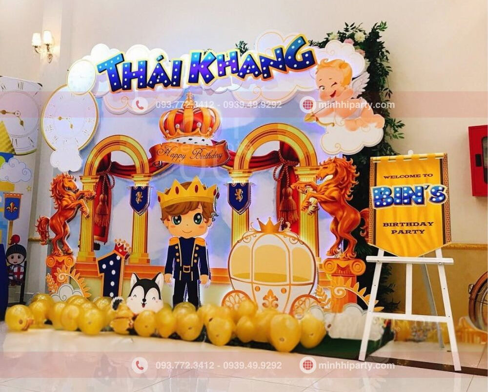 trang tri thoi noi 1 7 1 e1753077544833 Mẫu trang trí thôi nôi bé trai Thái Khang chủ đề hoàng tử