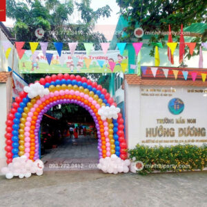Trang trí cổng bong bóng khai giảng năm học mới