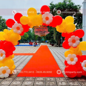 Cổng bong bóng freestyle trang trí sự kiện khai trương