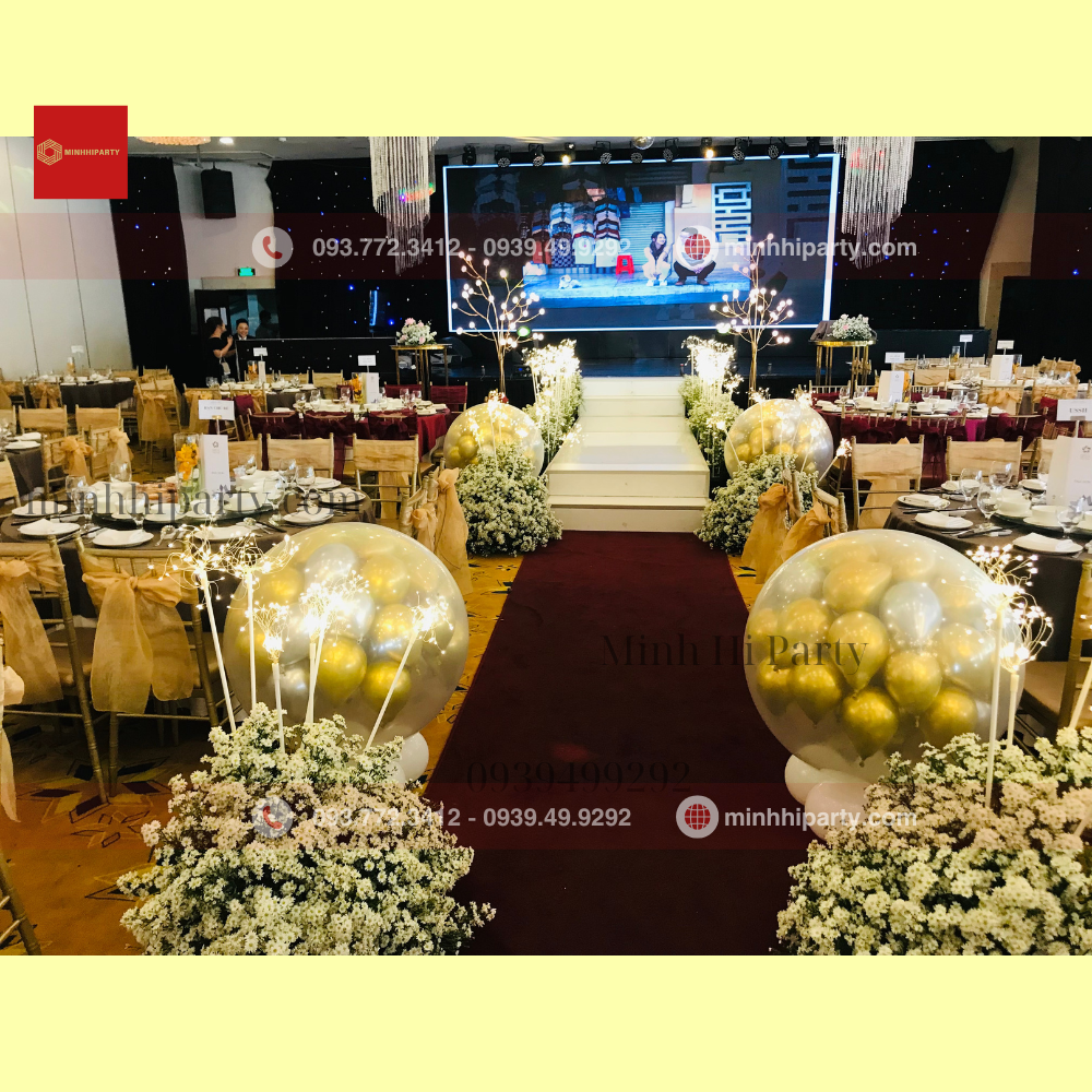 dịch vụ bóng kích nổ đám cưới giá rẻ và chuyên nghiệp tại Minh hi party