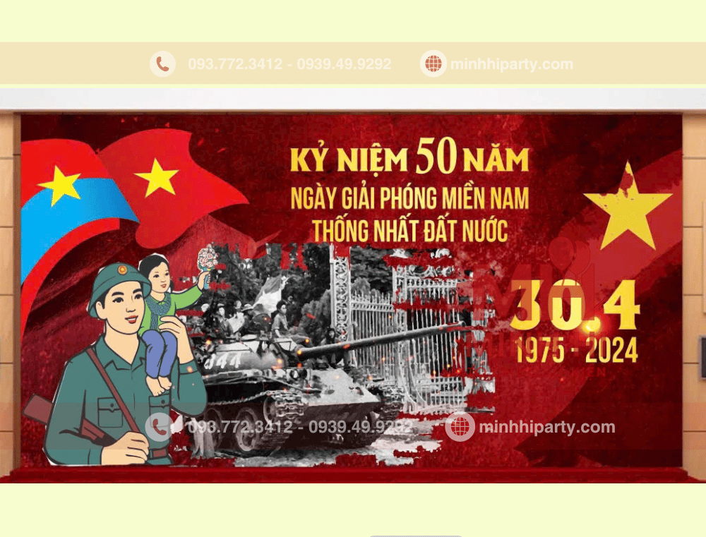 mau trang tri 30 4 ky niem 50 nam giai phong mien nam 7 mau trang tri 30 4 ky niem 50 nam giai phong mien nam 7