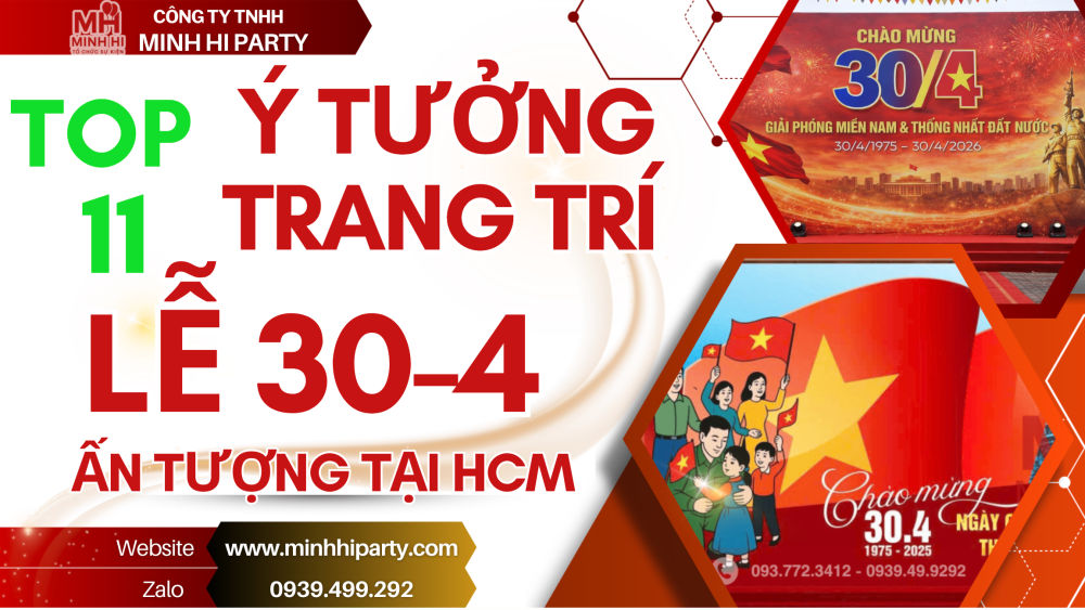 11 Ý tưởng trang trí lễ 30/4 ấn tượng tại HCM