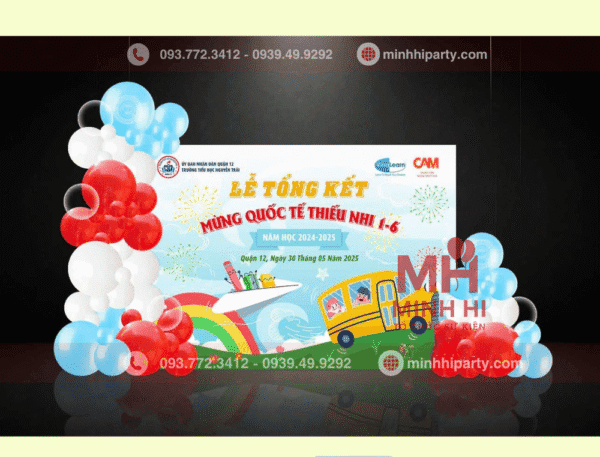 Mẫu trang trí quốc tế thiếu nhi 1/6 mẫu 05 do Minh Hi Party thực hiện