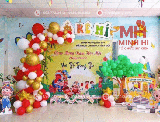 mẫu trang trí Trung Thu cho trường mầm non đẹp và an toàn cho các bé