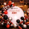 Trang Trí Sự Kiện Annual Party VERTIV 2023 – Đẳng Cấp & Cuốn Hút Với Tone Đen – Đỏ – Bạc