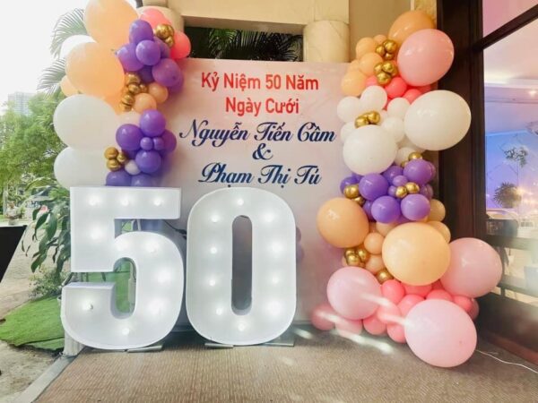 trang tri tiec ky niem 50 nam ngay cuoi