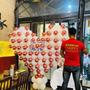 Minh Hi Party cung cấp Trang trí tiệc sinh nhật Ms. Chi với phong cách lãng mạng