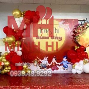 trang tri su kien trung thu khu pho 3 binh minh TRANG TRÍ SỰ KIỆN TRUNG THU: PHÔNG NỀN "TRUNG THU SUM VẦY" – SẮC ĐỎ ẤM ÁP CHO NGÀY HỘI ĐOÀN VIÊN