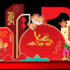Trang Trí Sự Kiện Tết Giáp Thìn 2024 – Backdrop Doanh Nghiệp Hoành Tráng Cùng Linh Vật Rồng May Mắn