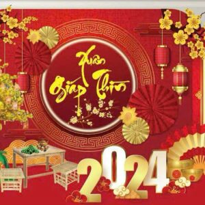 AA9E7A5C 2BD5 4675 9A5E 443B8EA51957 Trang Trí Sự Kiện Tết Giáp Thìn 2024 – Không Gian Rực Rỡ Cùng Linh Vật Rồng Vàng và Lời Chúc "Xuân Như Ý"