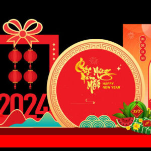 Trang Trí Sự Kiện Tết Giáp Thìn 2024 – Cổng Chào Rồng Hoành Tráng & Khung Chụp Ảnh "Thần Tài Rồng" Đón Lộc