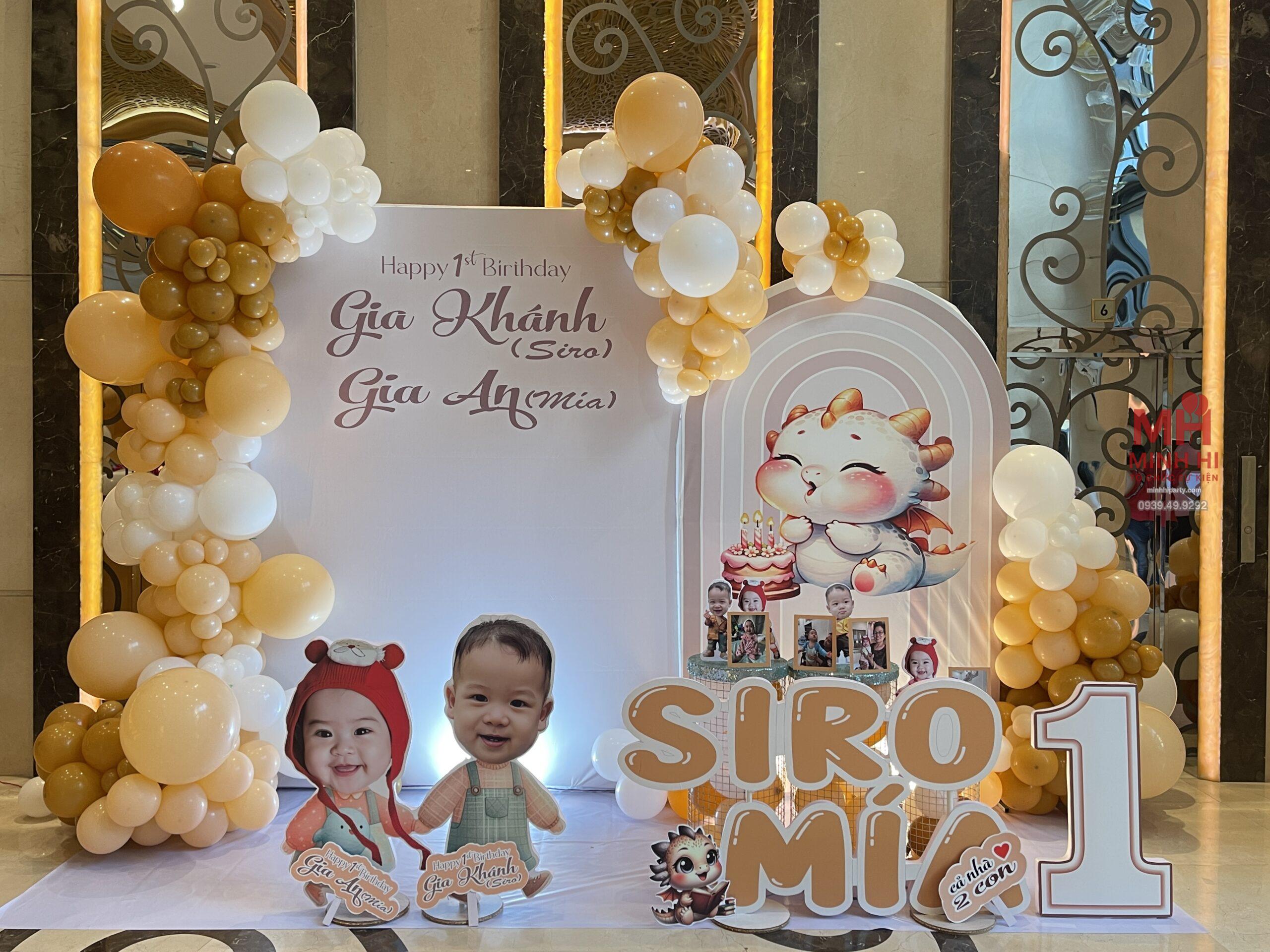 IMG 2362 scaled Mẫu trang trí thôi nôi bé sinh đôi Gia Khánh Gia An