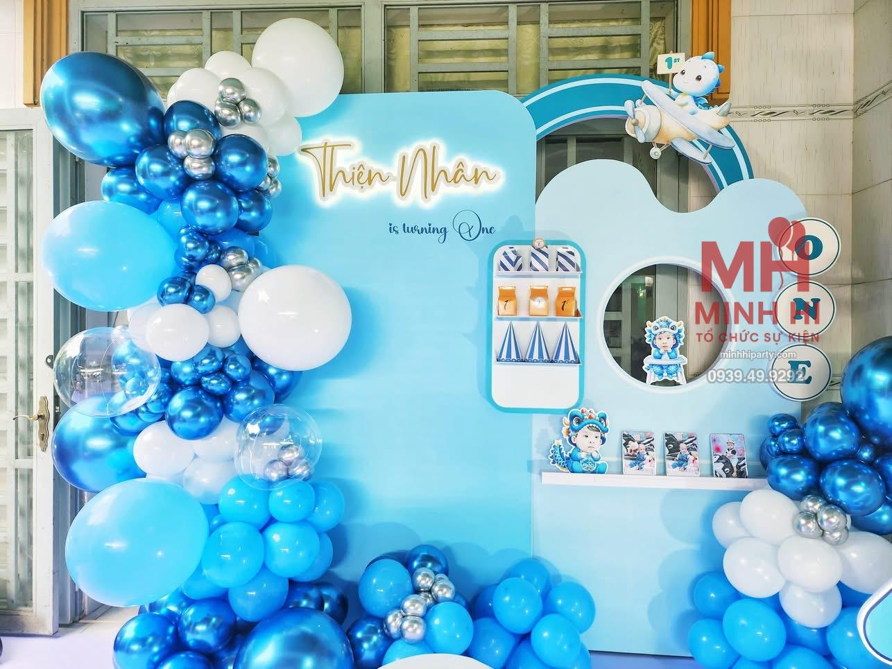 IMG 2521 Mẫu trang trí thôi nôi bé rồng Thiện Nhân tone xanh
