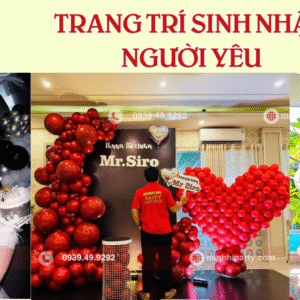 Các mẫu trang trí sinh nhật người yêu hot trend tại Minh Hi Party
