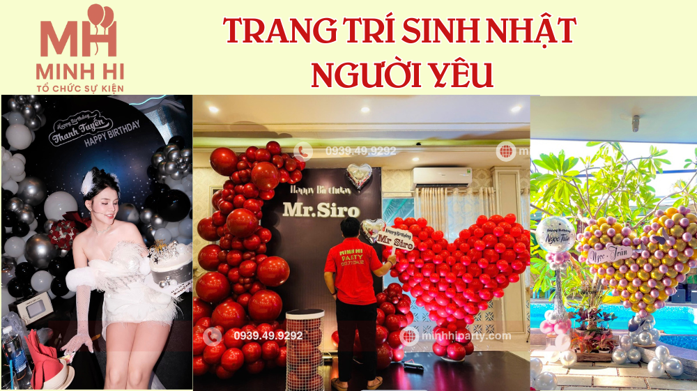 Trang tri sinh nhat nguoi yeu 16 Các mẫu trang trí sinh nhật người yêu hot trend tại Minh Hi Party