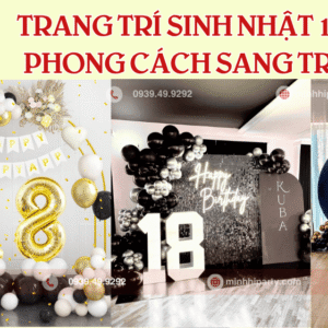 Trang trí sinh nhật tuổi 18 phong cách sang trọng