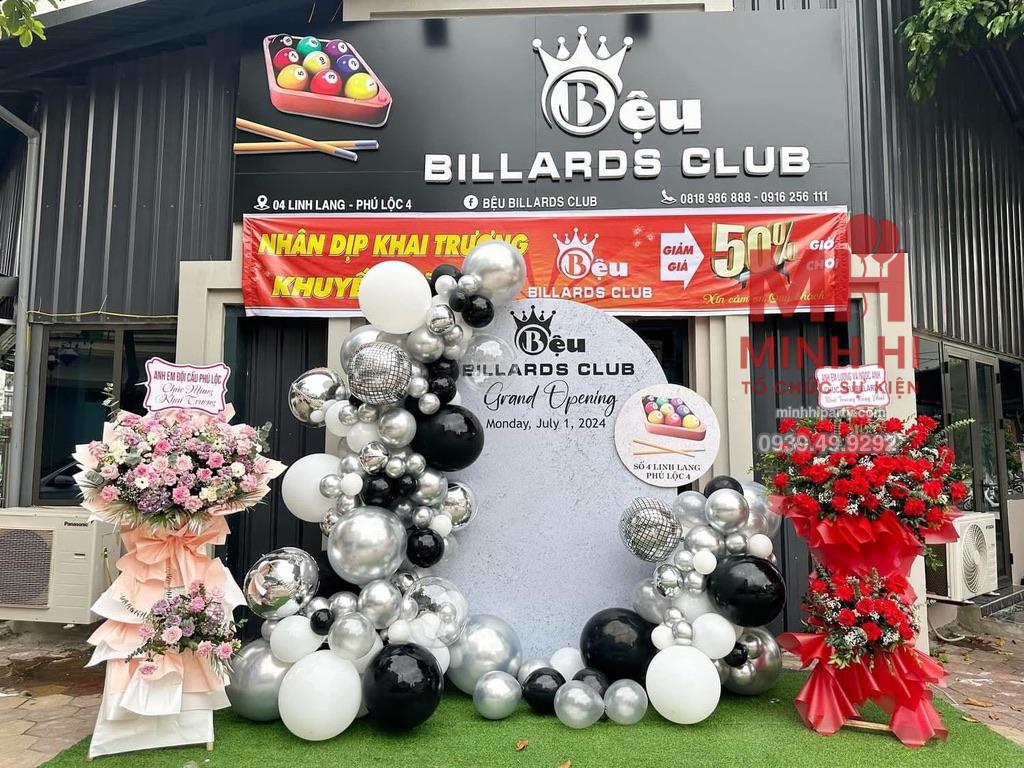 Trang tri su kien khai truong 50 Trang trí khai trương cửa hàng Billards Bệu