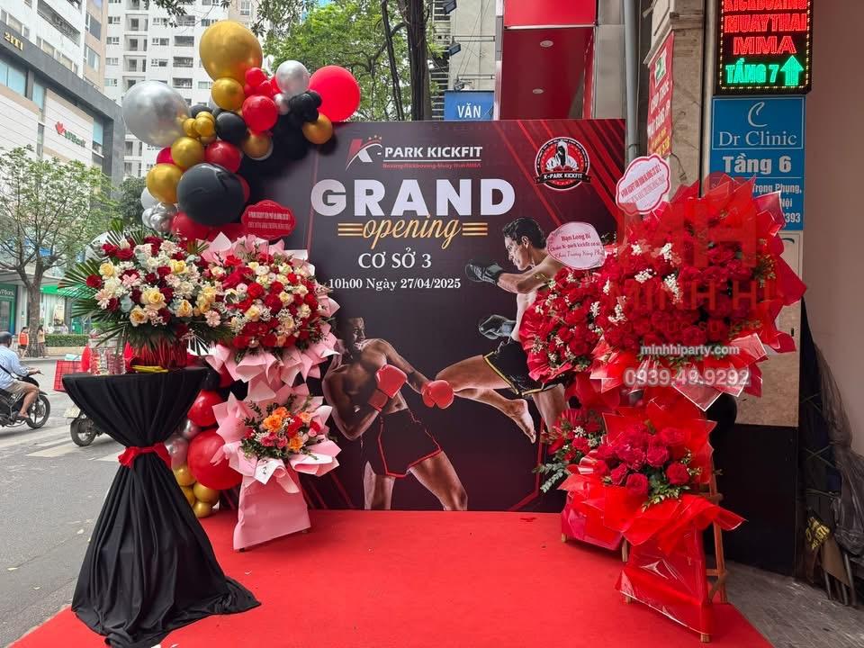 Trang tri su kien khai truongpark kickfit Trang trí tổ chức sự kiện khai trương phòng tập Gym