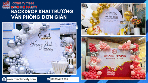 Minh Hi Party chuyên trang trí khai trương văn phòng đơn giản