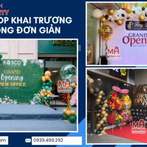 Các mẫu trang trí khai trương văn phòng đơn giản