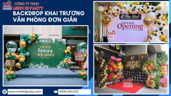 Các mẫu trang trí khai trương văn phòng đơn giản