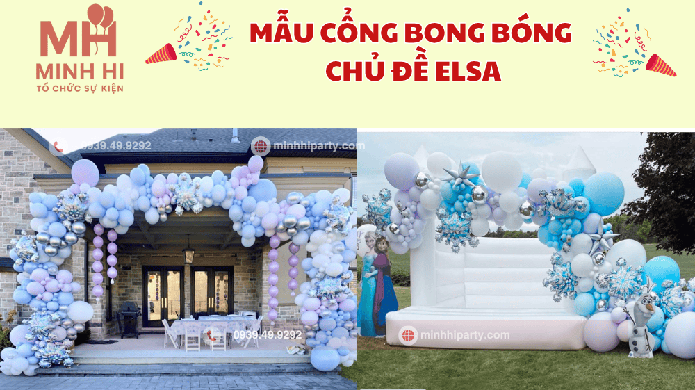 Cổng bong bóng chủ đề Elsa