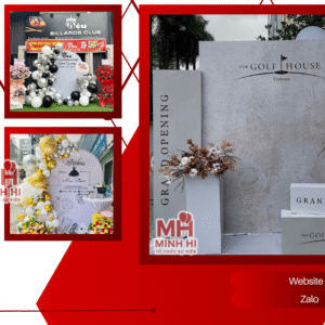 Dịch vụ trang trí khai trương trọn gói của Minh Hi Party tại HCM