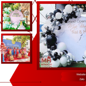 Các mẫu trang trí khai trương đơn giản do Minh Hi Party cung cấp tại HCM và các khu vực lân cận