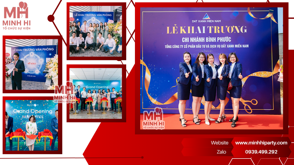 dich vu trang tri khai truong van phong cong ty tai minh hi party 020 Dịch vụ trang trí khai trương văn phòng công ty trọn gói của Minh Hi Party