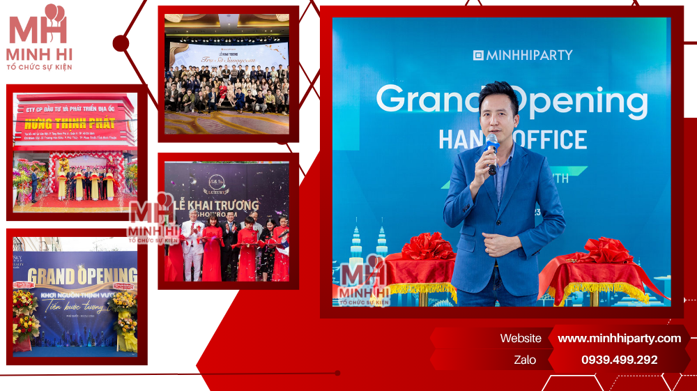 dich vu trang tri khai truong van phong cong ty tai minh hi party 021 Minh Hi Party cung cấp dịch vụ trang trí khai trương văn phòng công ty trọn gói