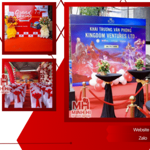 Hình ảnh trang trí khai trương văn phòng công ty trọn gói tại HCM