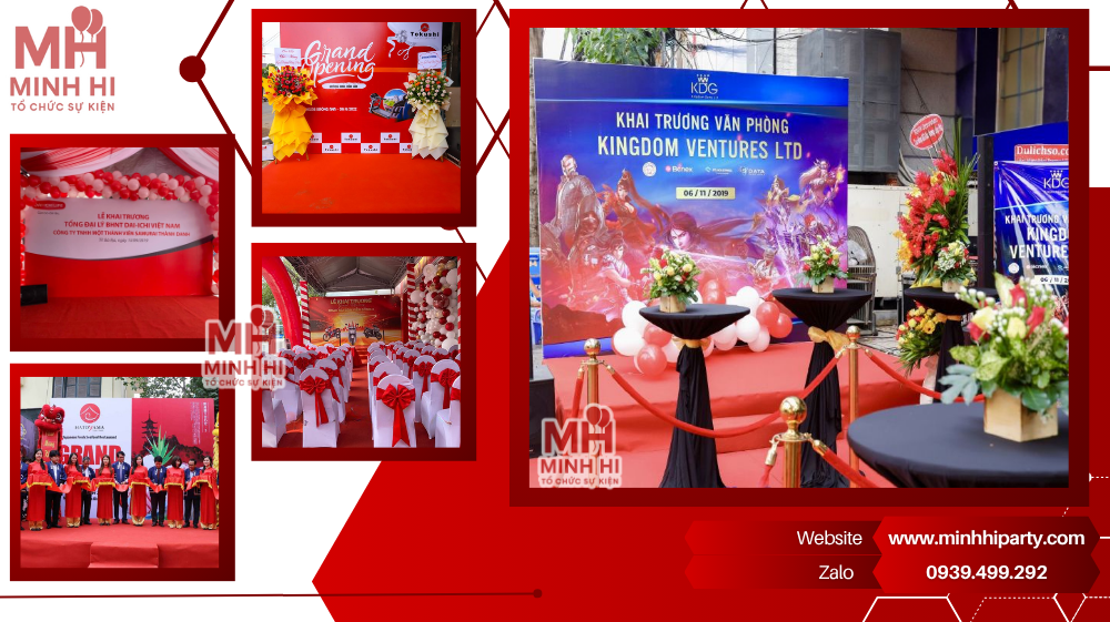 dich vu trang tri khai truong van phong cong ty tai minh hi party 022 Hình ảnh trang trí khai trương văn phòng công ty trọn gói tại HCM