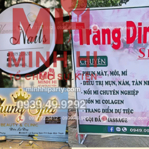 thi công hộp đèn chữ nổi chuyên nghiệp tại Minh Hi Party
