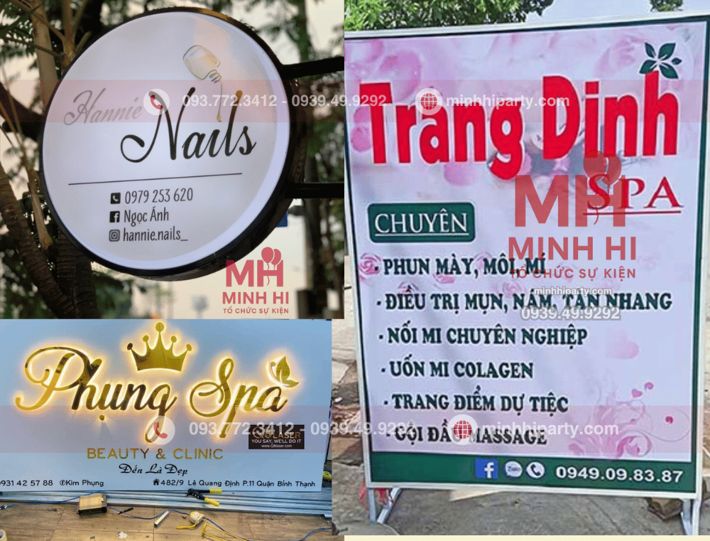 hop den Thi Công Hộp Đèn Quảng Cáo Chữ Nổi Mica chuyên nghiệp tại Minh Hi Party