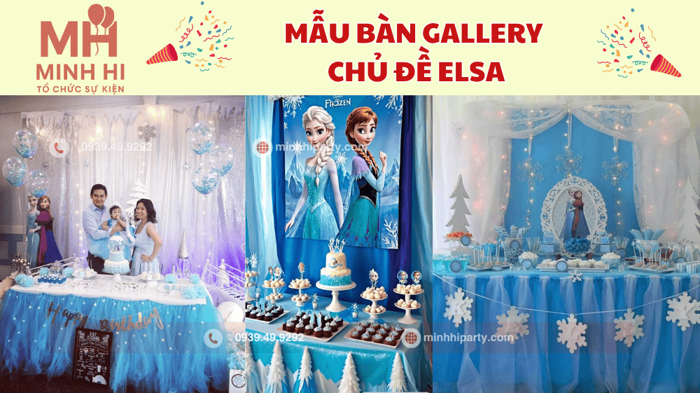 Mẫu bàn Gallery chủ đề Elsa