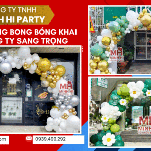 Mẫu cổng bong bóng trang trí khai trương công ty sang trọng