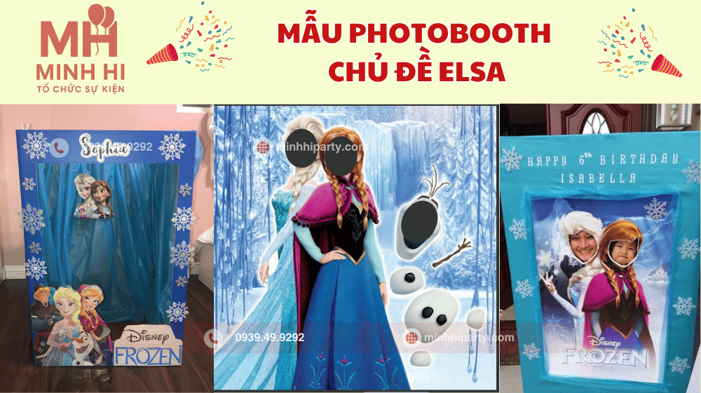 Mẫu photobooth chủ đề Elsa 