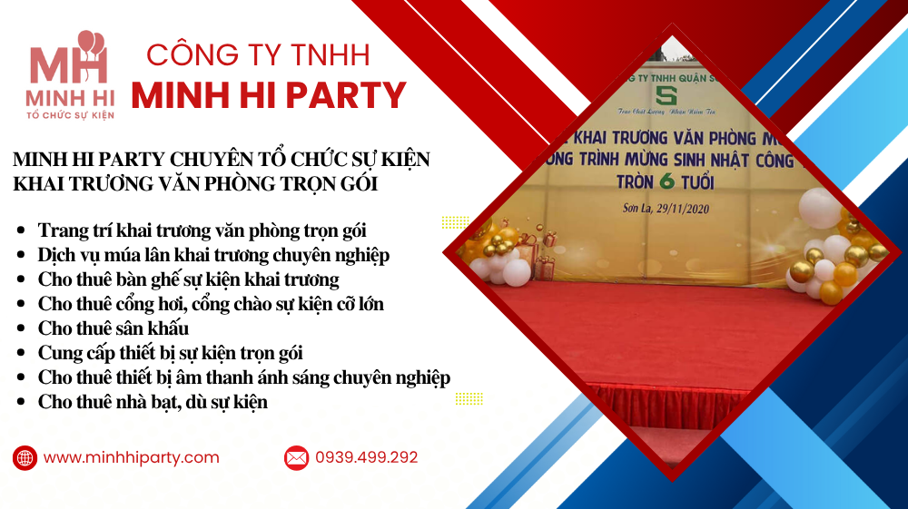 trang trí khai trương văn phòng trọn gói