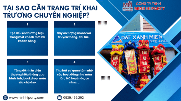 Tại sao cần trang trí khai trương chuyên nghiệp