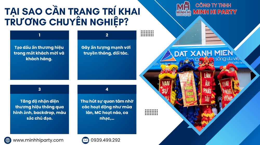 Tại sao cần trang trí khai trương chuyên nghiệp