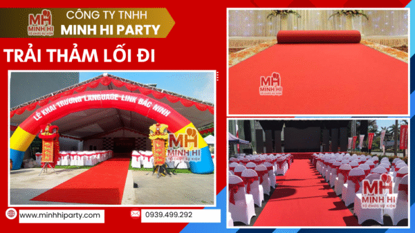Thảm đỏ sự kiện, dịch vụ trải thảm sự kiện chuyên nghiệp