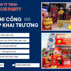 Thiết kế thi công backdrop khai trương trọn gói