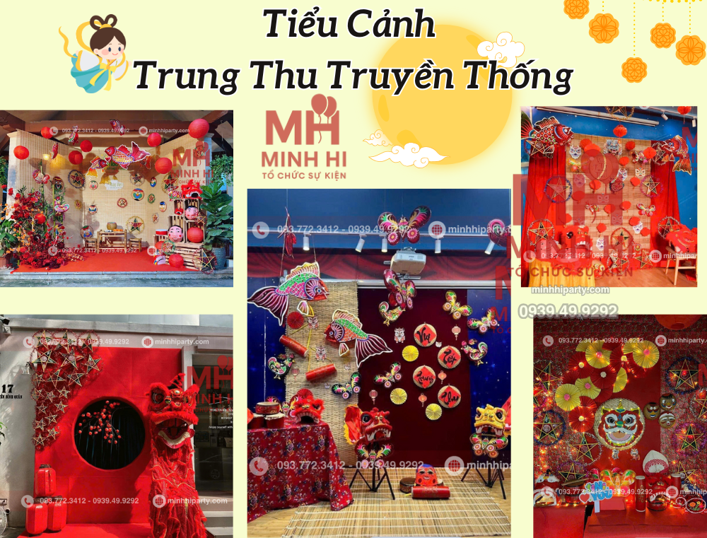 tieu canh trung thu truyen thong 07 Trang trí tiểu cảnh trung thu truyền thống với tre nứa